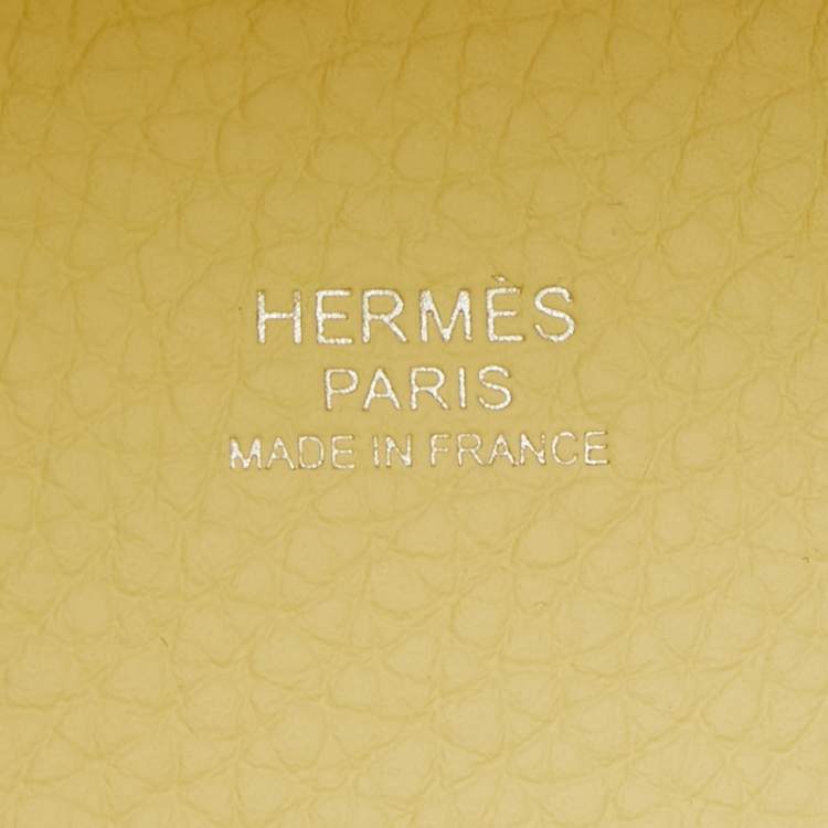 Pre Owned Hermès Jaune Milton Taurillon Clemence Leather Picotin Lock 18 Bag