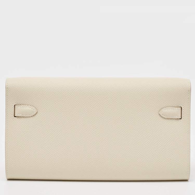 Pre Owned Hermès Craie Epsom Leather Kelly To Go Wallet