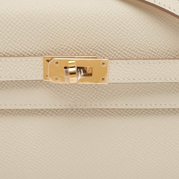 Pre Owned Hermès Craie Epsom Leather Kelly To Go Wallet