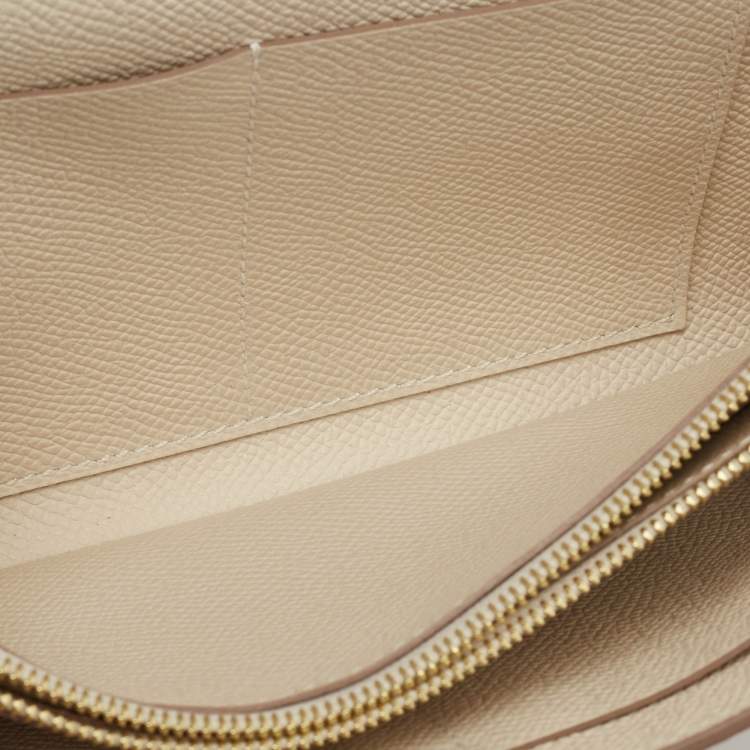 Pre Owned Hermès Craie Epsom Leather Kelly To Go Wallet