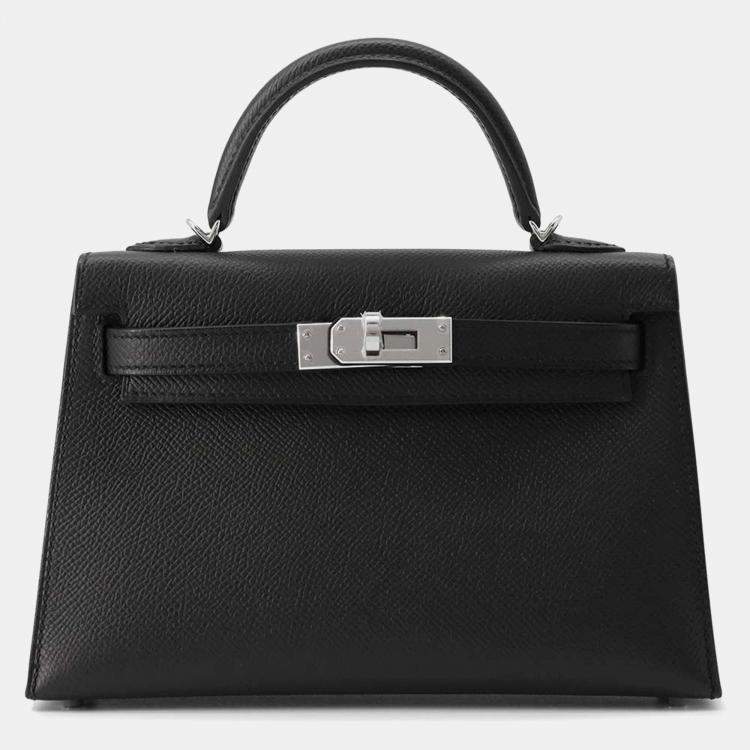 Pre Owned Hermes Black Epsom Mini Kelly Do bag