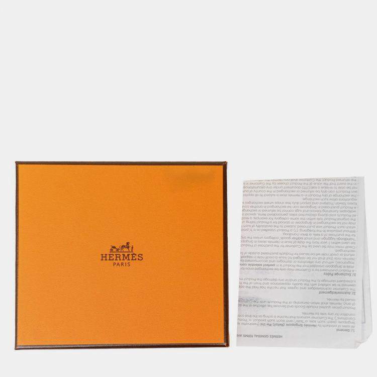 Pre Owned Hermes Gris Pale Epsom Bearn Card Holder GHW
