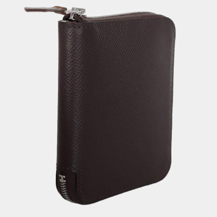 Pre Owned Hermes Rouge Sellier Epsom Compact Silk'In Wallet