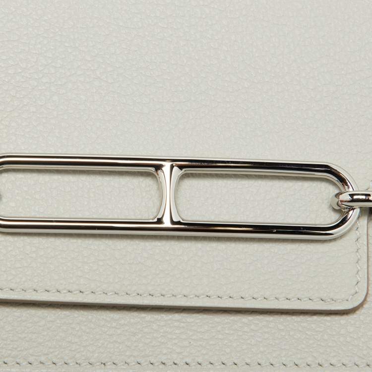 Pre Owned Hermes Evercolor Gris Perle Leather Roulis Slim Wallet