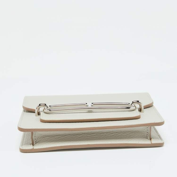 Pre Owned Hermes Evercolor Gris Perle Leather Roulis Slim Wallet