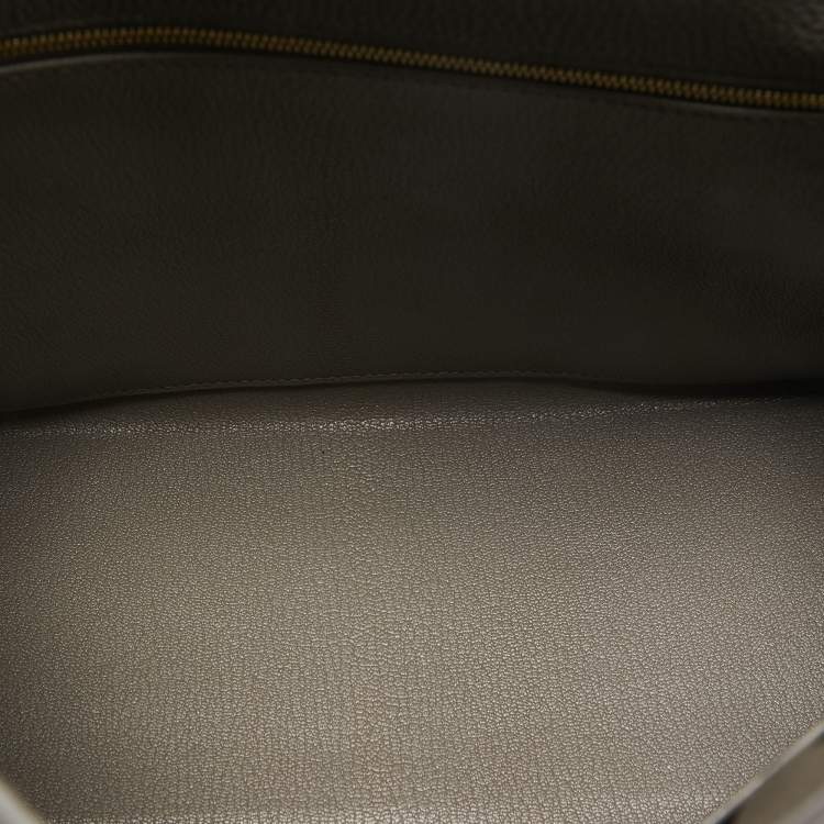 Pre Owned Hermes Etain Togo Leather Gold Finish Kelly Retourne 32 Bag