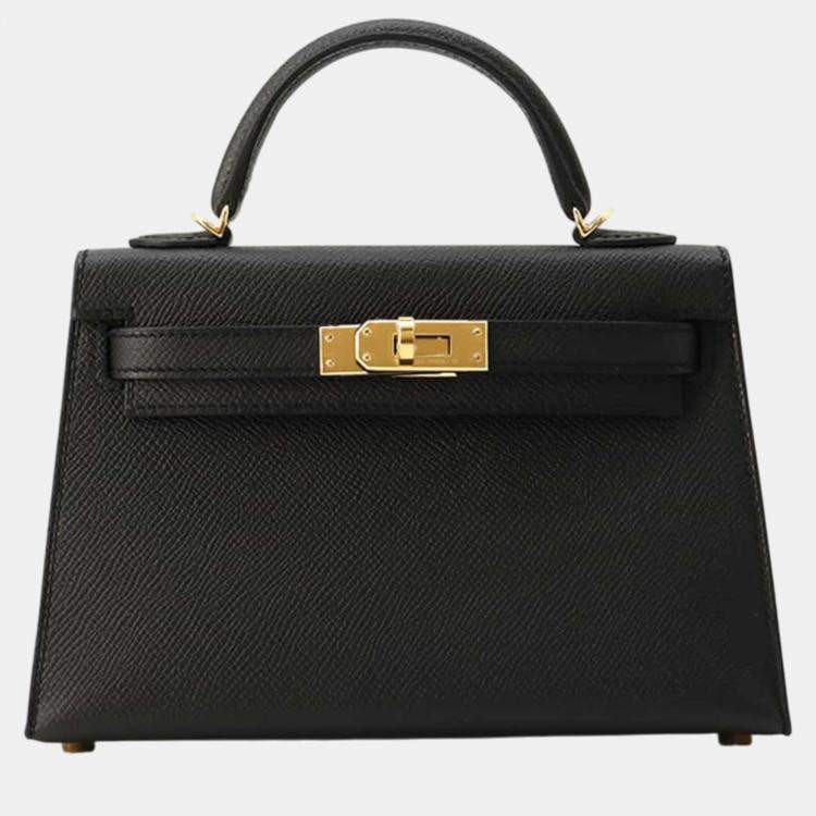 Hermes Mini Kelly Do Black Epsom Bag