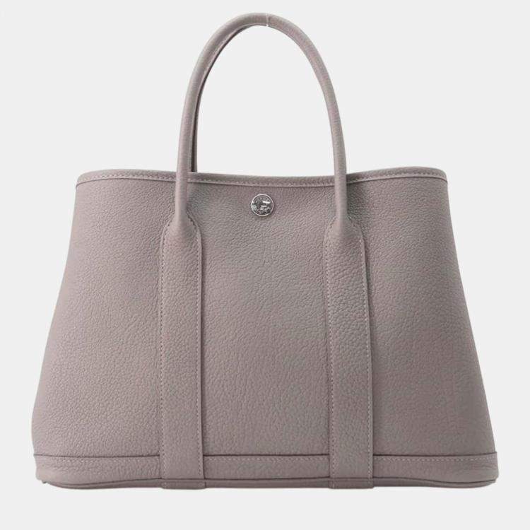 Hermes Gris Meyer Negonda Leather Garden Party Size TPM