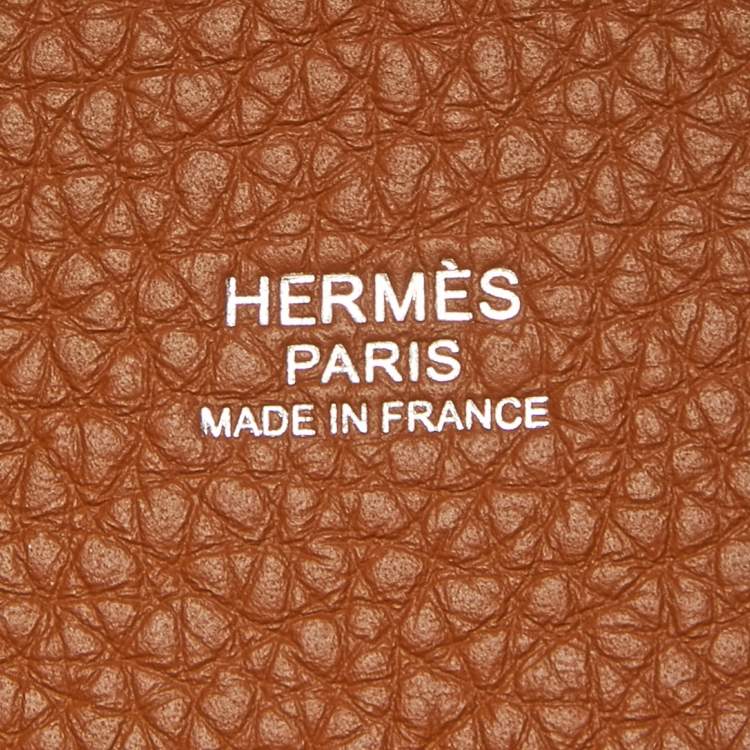 Pre Owned Hermès Gold Taurillon Clemence Leather Picotin Lock 18 Bag