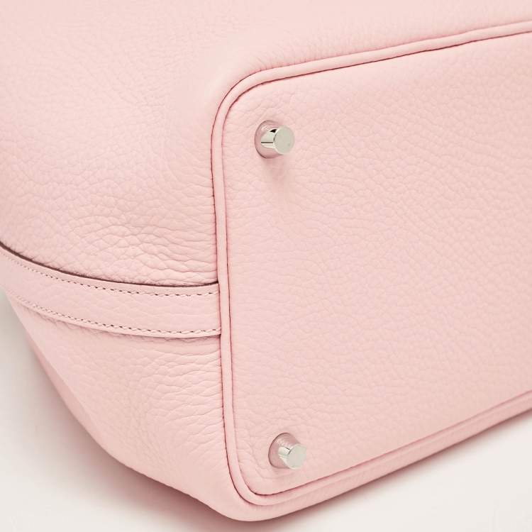 Pre Owned Hermès Rose Sakura Taurillon Clemence Leather Picotin Lock 18 Bag