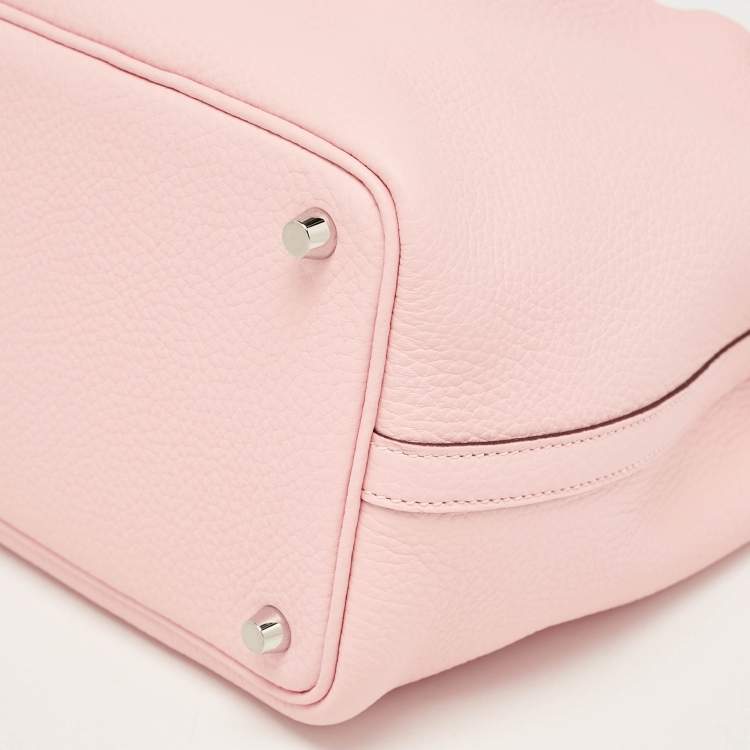 Pre Owned Hermès Rose Sakura Taurillon Clemence Leather Picotin Lock 18 Bag