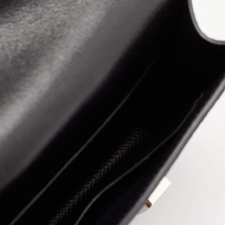 Pre Owned Hermès Noir Epsom Leather Constance Slim Wallet