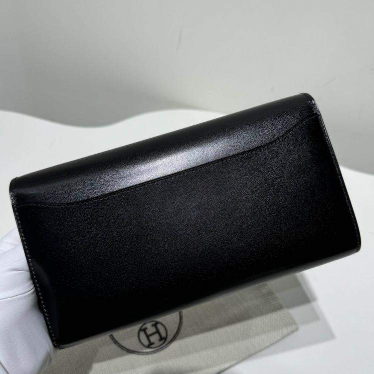Pre Owned Hermes Black Leather Constance To Go Shoulder Bag