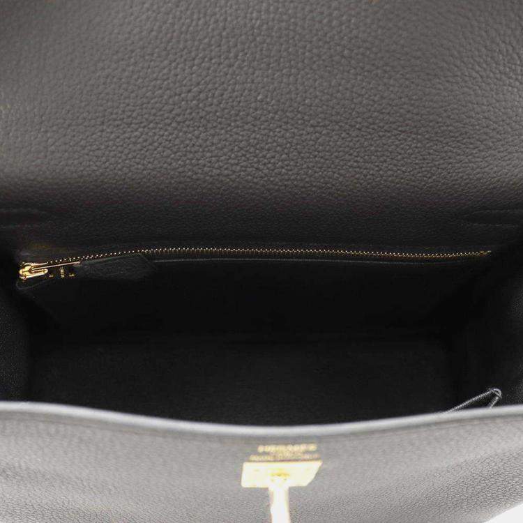 Pre Owned Hermes Black Togo Leather 25 Kelly Bag