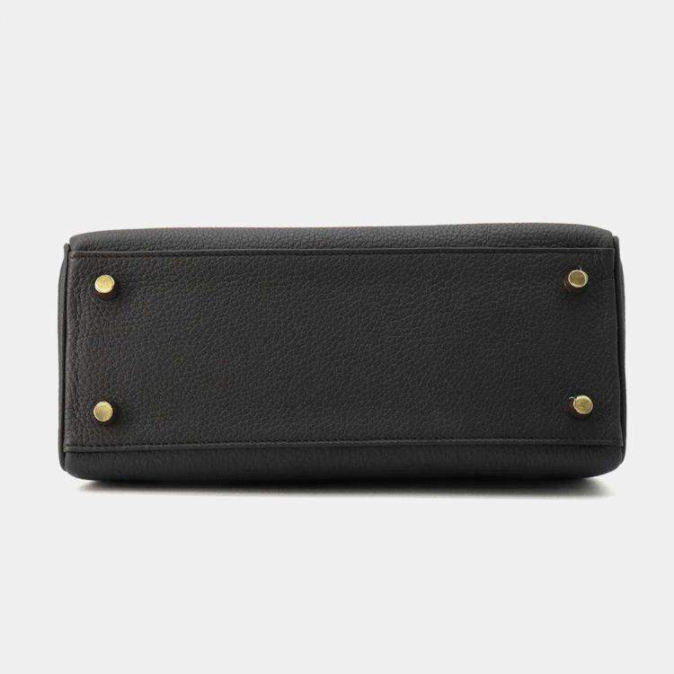 Pre Owned Hermes Black Togo Leather 25 Kelly Bag