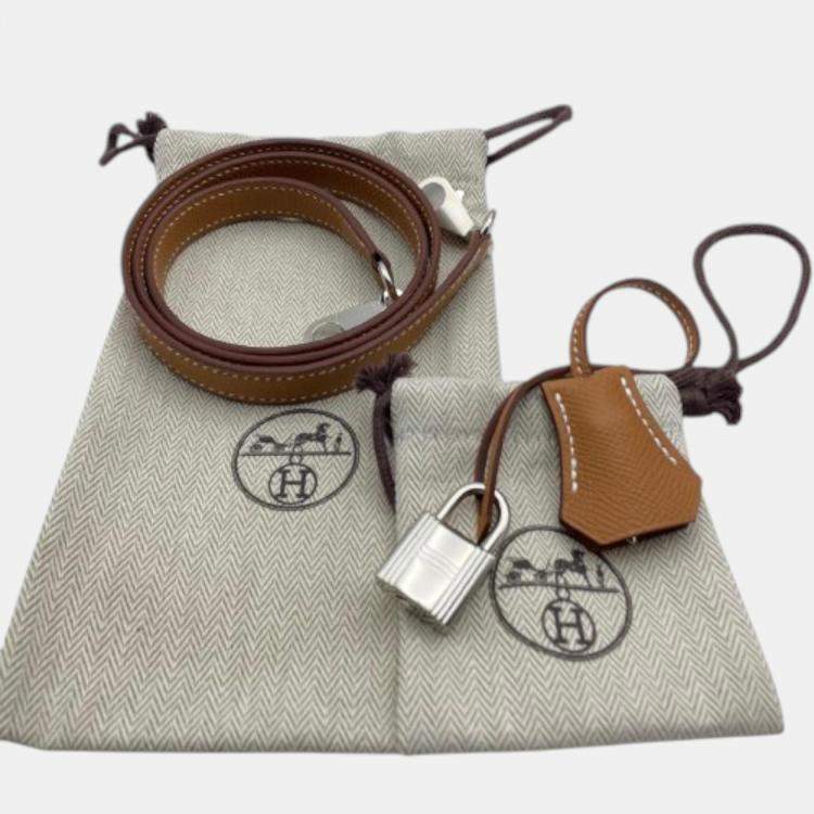 Pre Owned Hermes Gold Epsom Leather Kelly 28 Bag