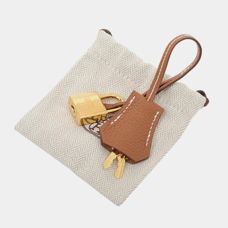 Pre Owned Hermes Gold Togo Leather Birkin 25 Bag