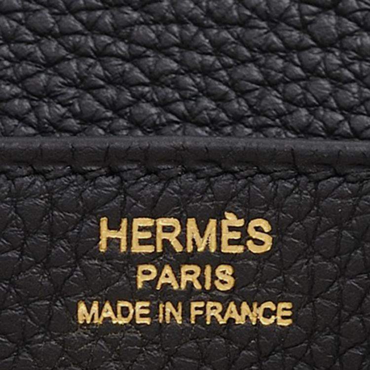 Pre Owned Hermes Black Togo Leather Birkin 25 Bag