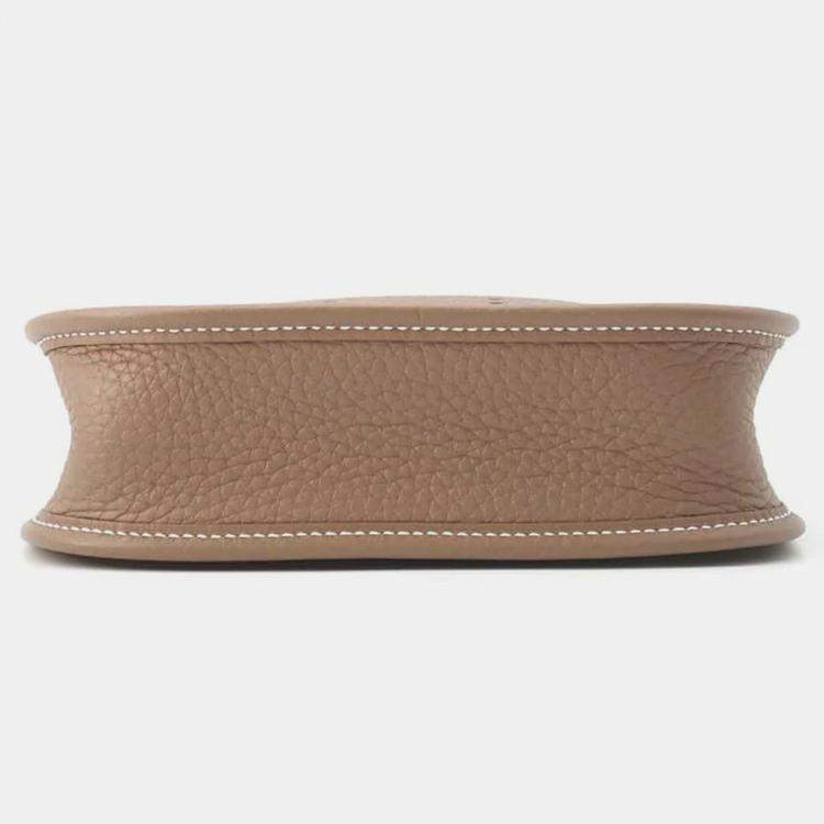 Pre Owned Hermes Etoupe/Blue Indigo Taurillon Clemence Evelyne Amazon TPM Bag