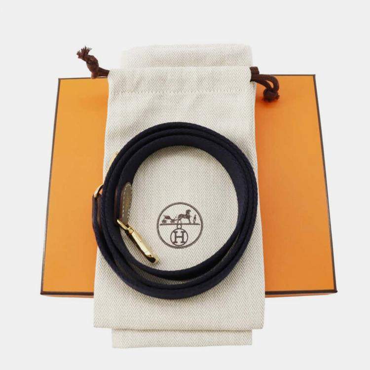 Pre Owned Hermes Etoupe/Blue Indigo Taurillon Clemence Evelyne Amazon TPM Bag