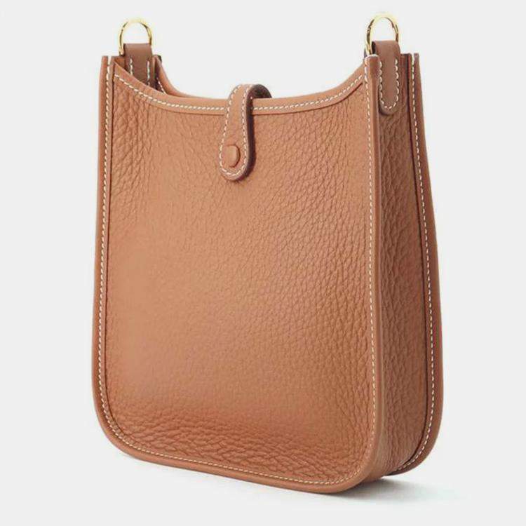Pre Owned  Hermes Gold Taurillon Clemence Evelyne TPM Bag