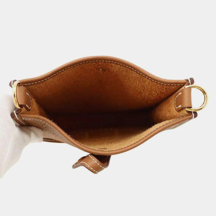 Pre Owned  Hermes Gold Taurillon Clemence Evelyne TPM Bag