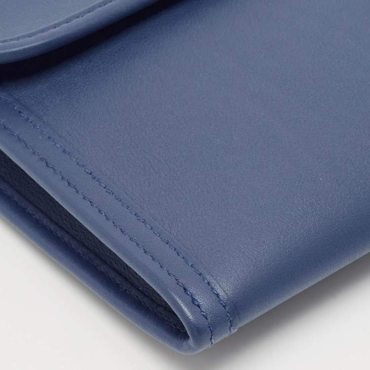 Pre Owned Hermès Bleu Agate Swift Leather Elan Jige 29 Clutch