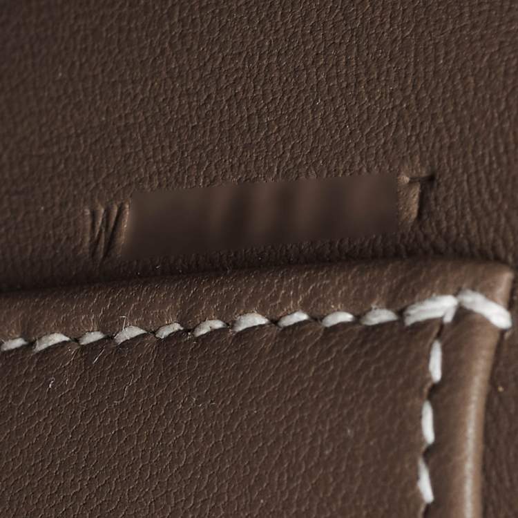Pre Owned Hermès Etoupe Epsom Leather Palladium Finish Mini Kelly II Sellier 20 Bag