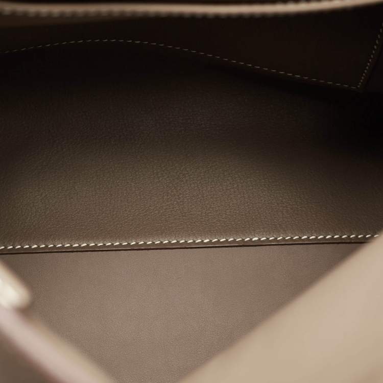 Pre Owned Hermès Etoupe Togo Leather Palladium Finish Hac A Dos GM Backpack
