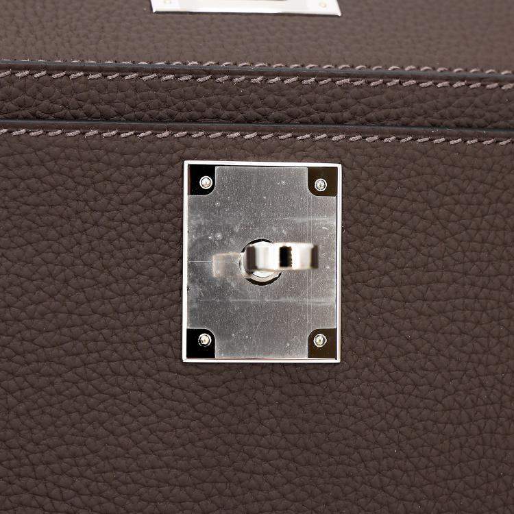 Pre Owned Hermes Ecorce Togo Kelly Depeches 25 Handbag