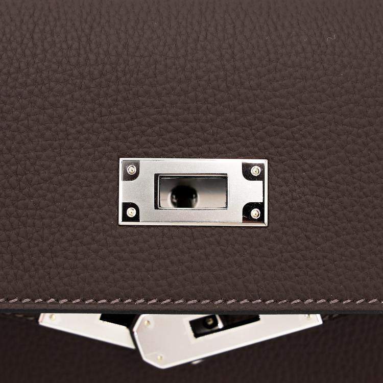 Pre Owned Hermes Ecorce Togo Kelly Depeches 25 Handbag