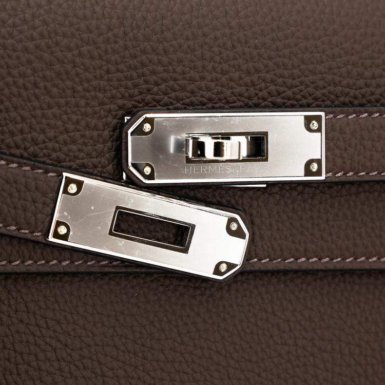 Pre Owned Hermes Ecorce Togo Kelly Depeches 25 Handbag