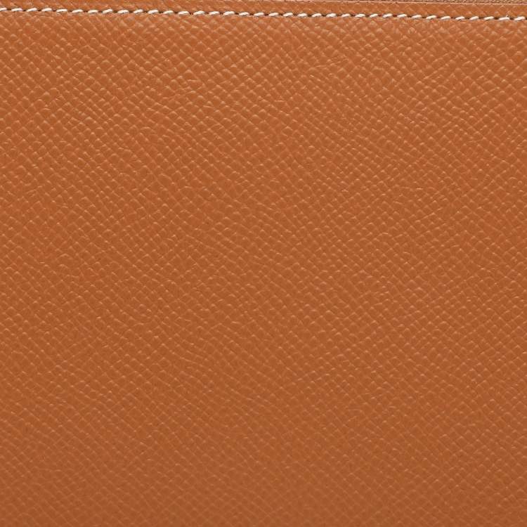 Pre Owned Hermès Sesame Epsom Leather Silk'In Classique Long Wallet