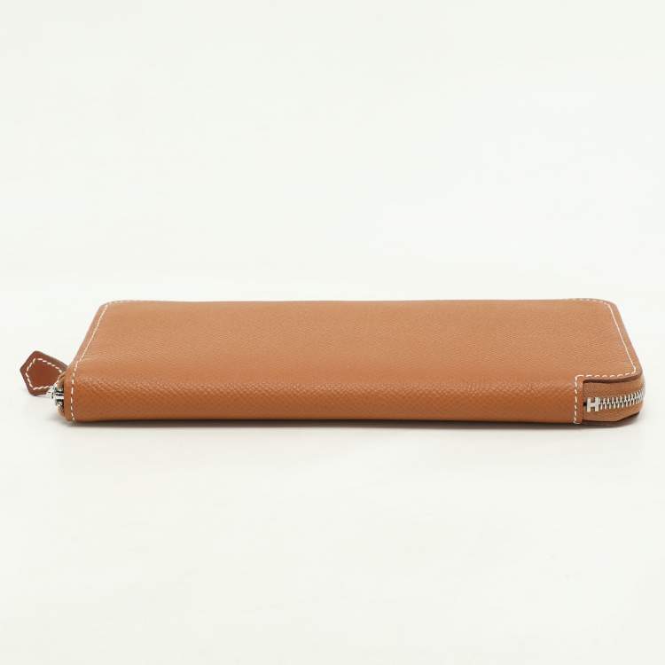 Pre Owned Hermès Sesame Epsom Leather Silk'In Classique Long Wallet