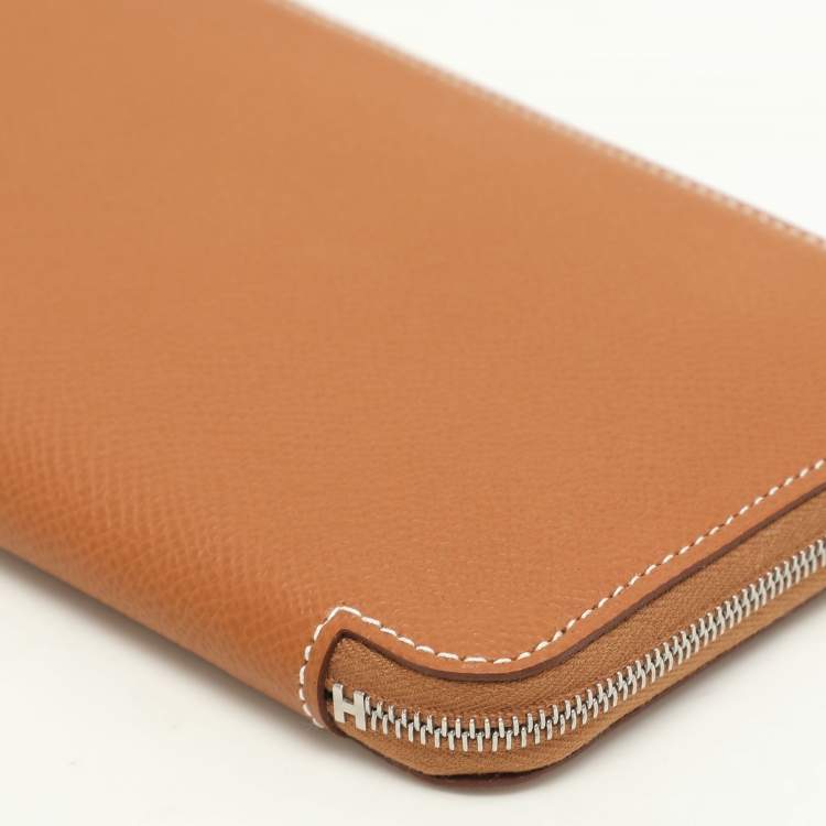 Pre Owned Hermès Sesame Epsom Leather Silk'In Classique Long Wallet