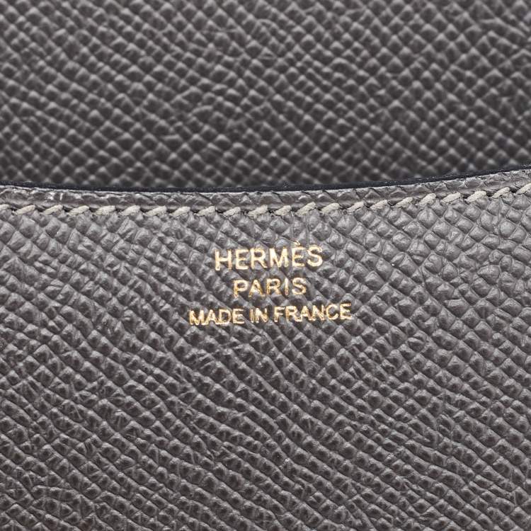 Pre Owned Hermes Graphite Epsom Leather Constance III Mini Miroir Bag
