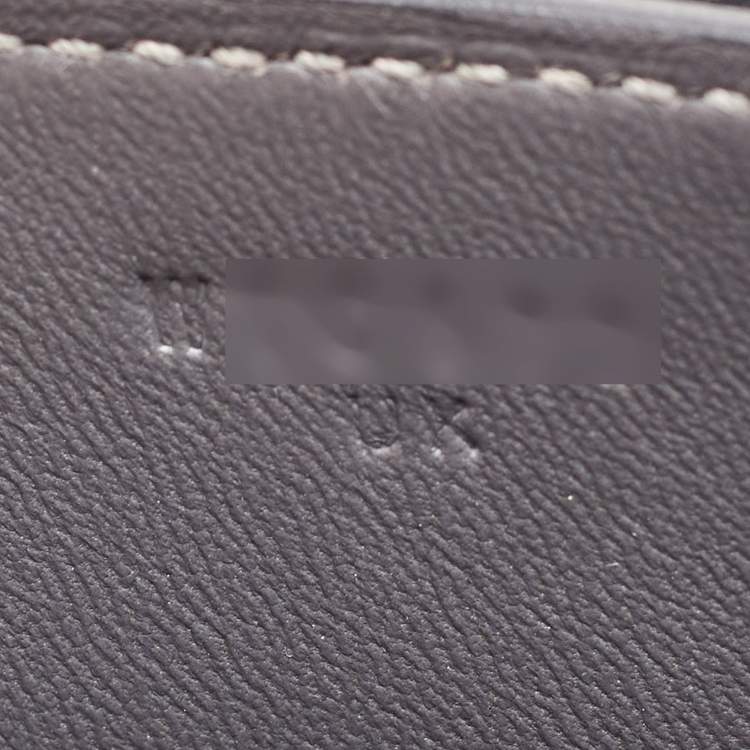 Pre Owned Hermes Graphite Epsom Leather Constance III Mini Miroir Bag