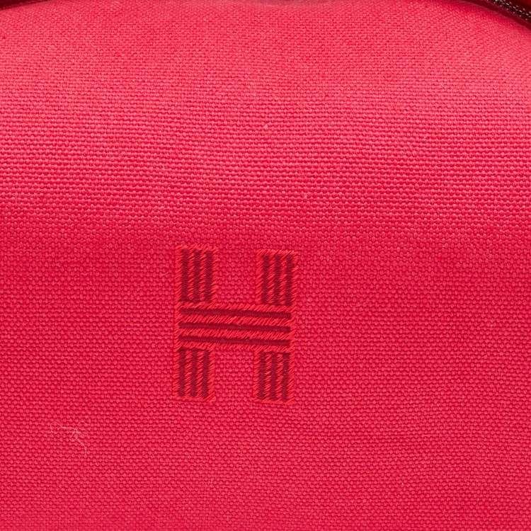 Pre Owned Hermes Hibiscus Canvas Small Bride-a-Brac Pouch