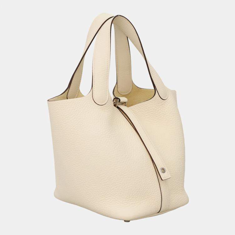 Pre Owned Hermes Nata Clemence Leather Picotin Lock 18 Bag