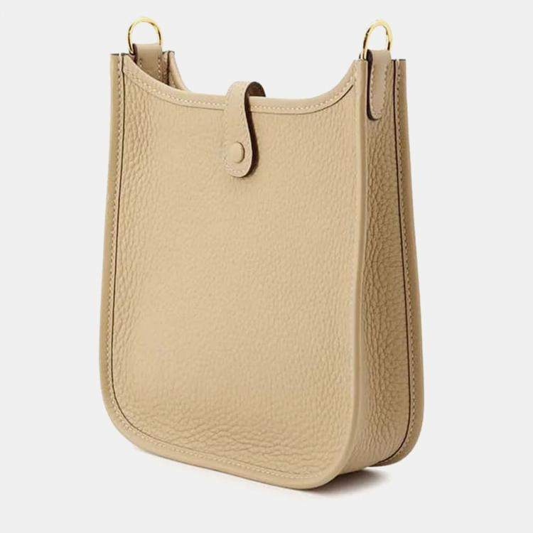 Pre Owned Hermes Trench Taurillon Clemence Leather Evelyne Long TPM Shoulder Bag