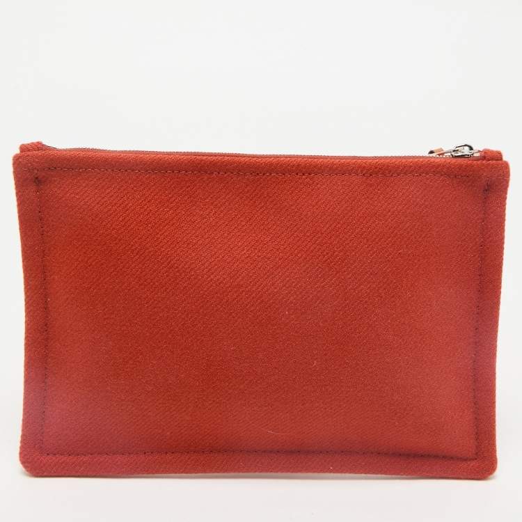 Pre Owned Hermes Tomette Wool Small Flat H Natte Case