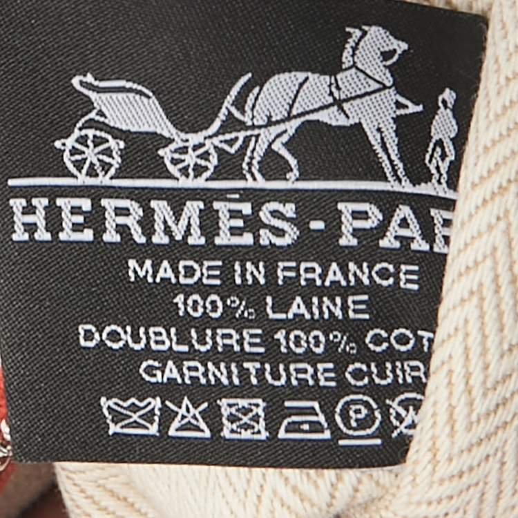 Pre Owned Hermes Tomette Wool Small Flat H Natte Case