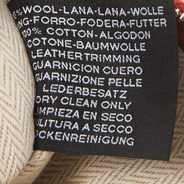 Pre Owned Hermes Tomette Wool Small Flat H Natte Case