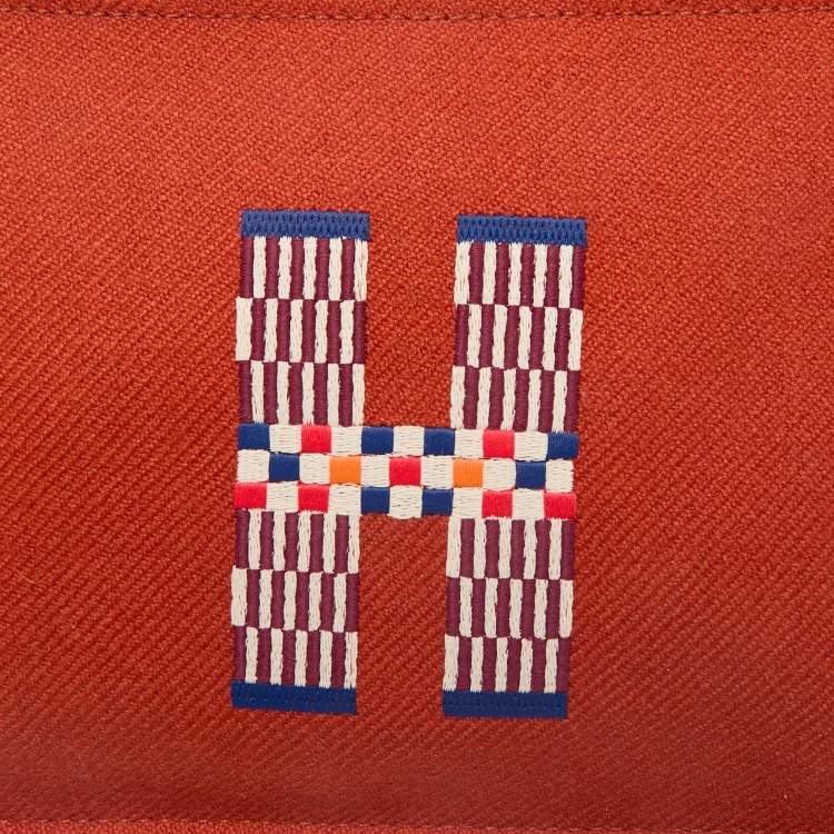 Pre Owned Hermes Tomette Wool Small Flat H Natte Case