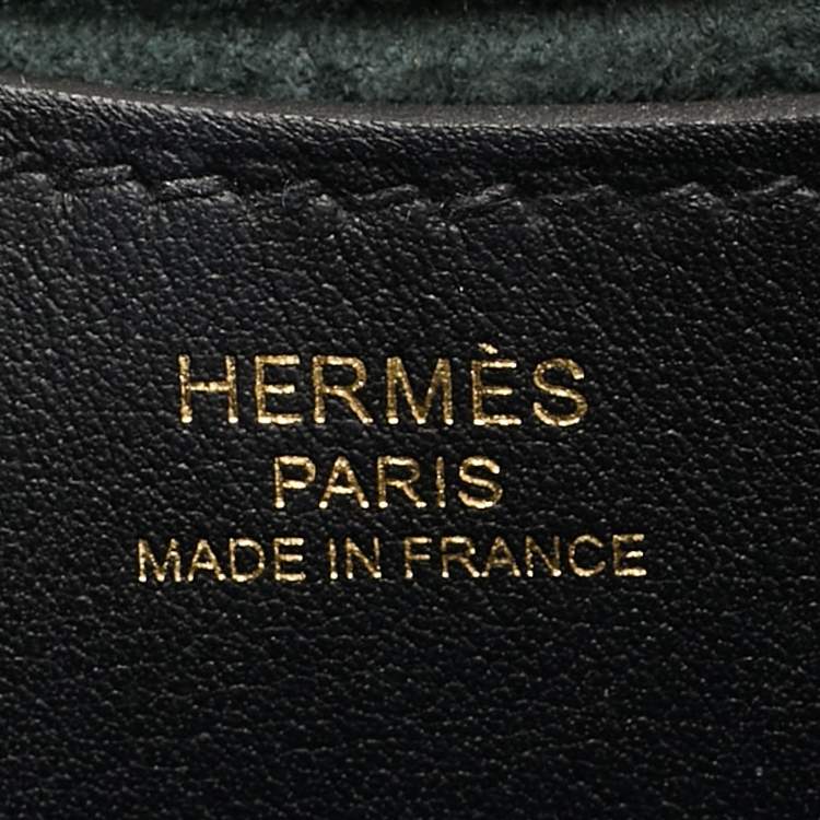 Pre Owned Hermes Noir Taurillon Clemence and Swift Leather In The Loop 18 Bag