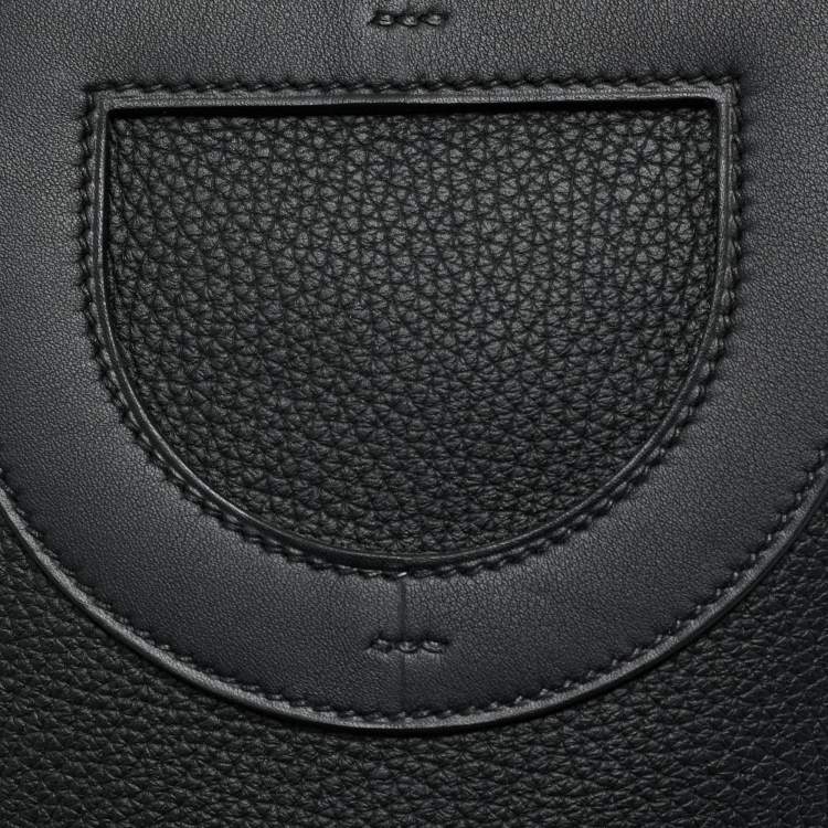 Pre Owned Hermes Noir Taurillon Clemence and Swift Leather In The Loop 18 Bag