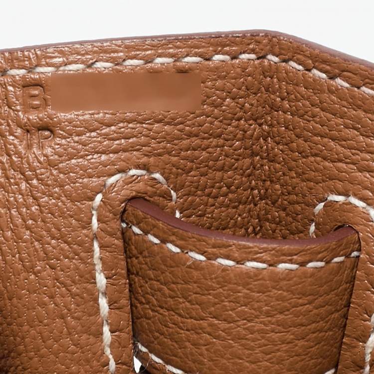 Pre Owned Hermès Gold Togo Leather Gold Finish Kelly Retourne 28 Bag