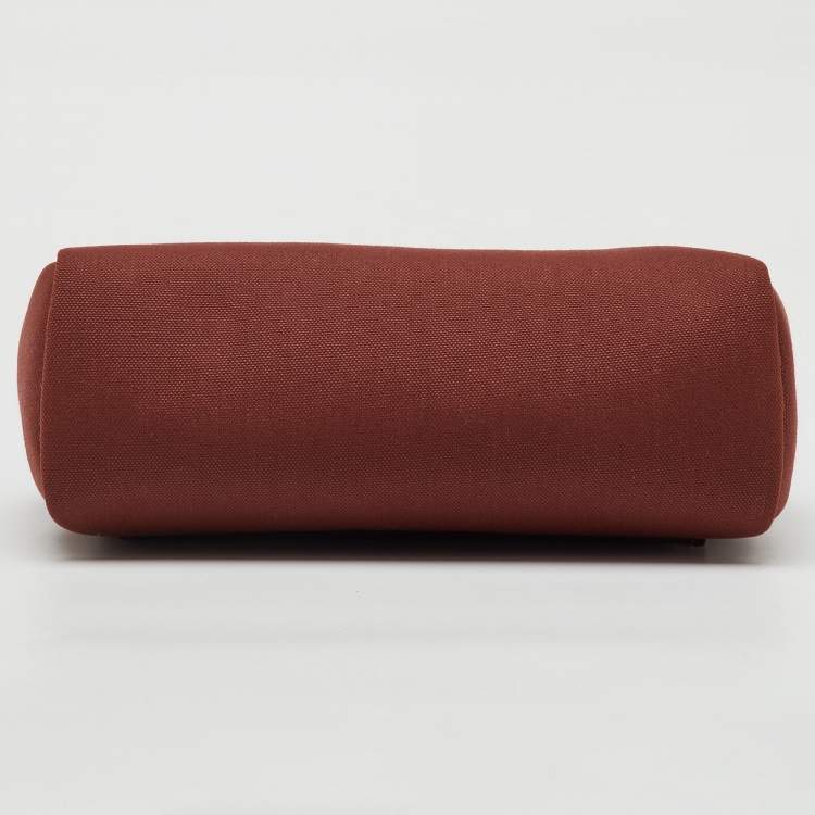 Pre Owned Hermès Rouge H/Ebene Toile and Leather Herbag Zip 31 Bag