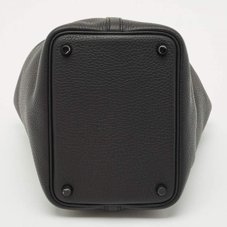 Pre Owned Hermès Noir Togo Leather Picotin Lock 18 Bag