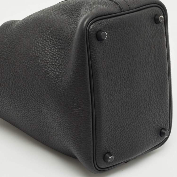 Pre Owned Hermès Noir Togo Leather Picotin Lock 18 Bag